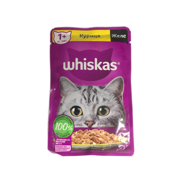 پوچ ویسکاس با طعم مرغ در ژل whiskas - Image 1