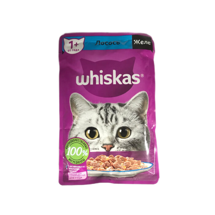پوچ ویسکاس با طعم ماهی قزل آلا در ژل whiskas - Image 1