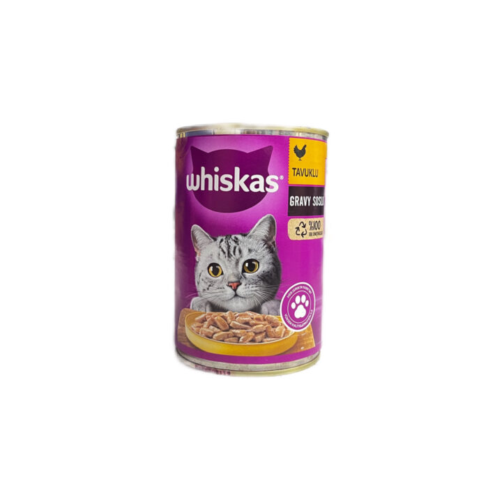 کنسرو ویسکاس با طعم مرغ در سس whiskas - Image 1