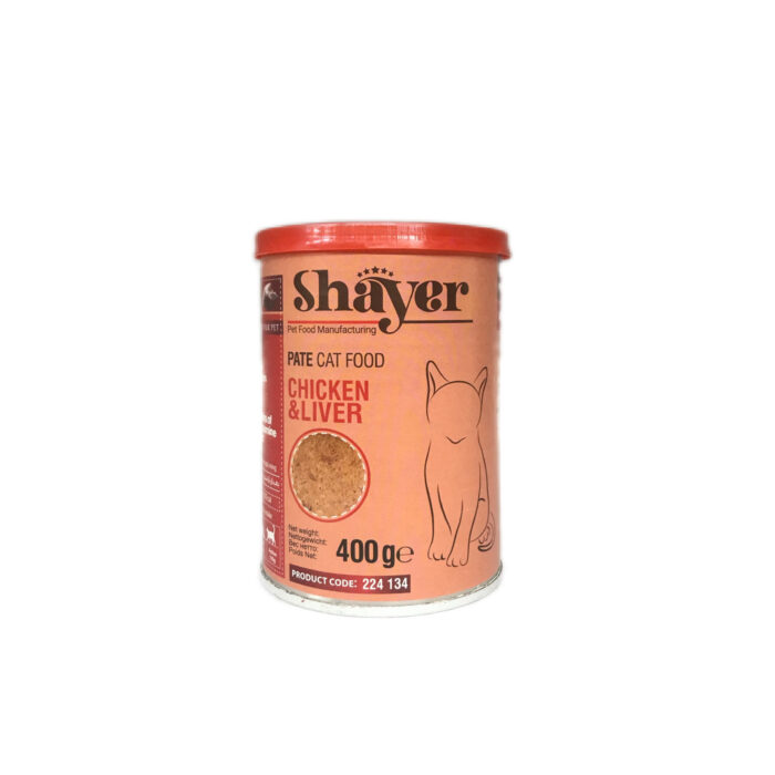 كنسرو غذاي گربه شاير پته با طعم مرغ و جگر shayer chicken&liver - Image 1
