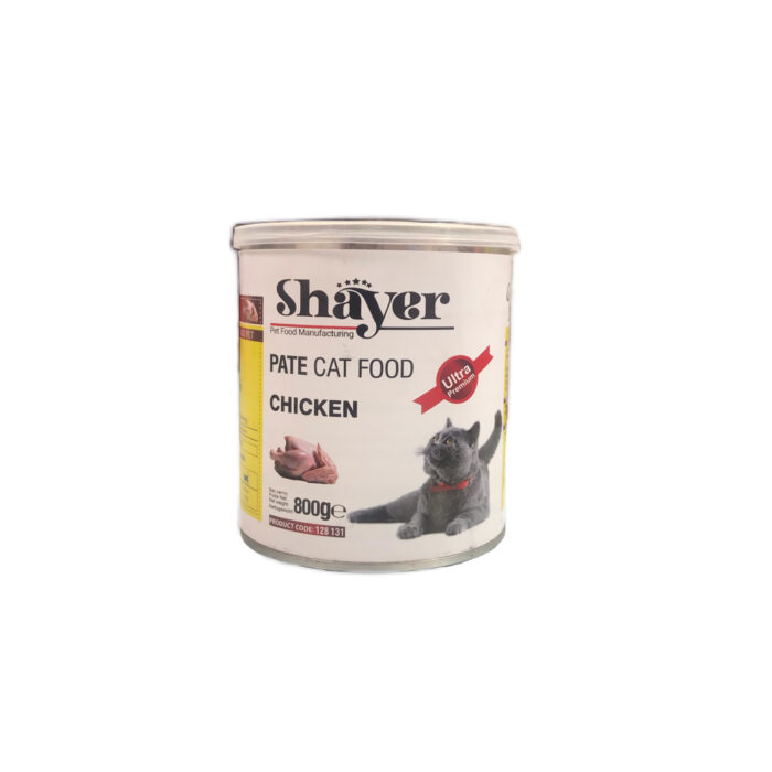 کنسرو غذای گربه شایر پته با طعم مرغ shayer 800g - Image 1