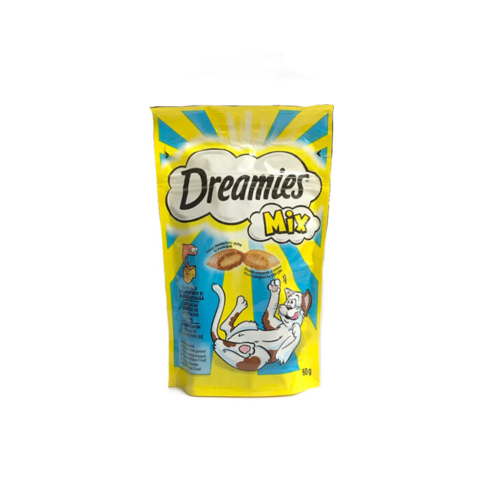 تشویقی گربه دریمیز با طعم ماهی سالمون و پنیر Dreamies - Image 1